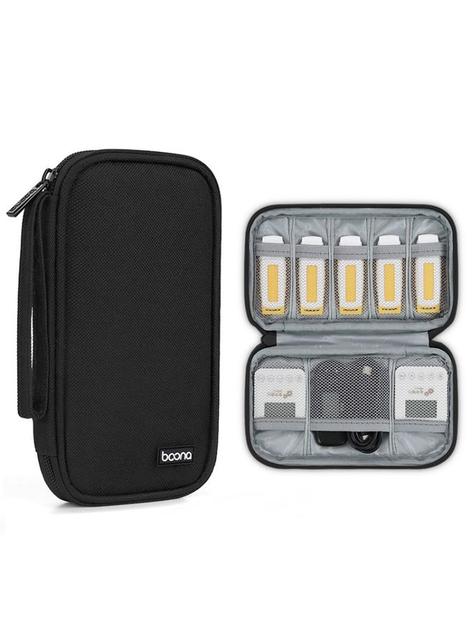 BURAQ Baona BN-C004 Mini U Disk Headphone Data Cable Storage Bag, Color: Single Layer (Black)  - Image 1