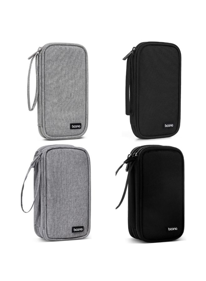 BURAQ Baona BN-C004 Mini U Disk Headphone Data Cable Storage Bag, Color: Single Layer (Black)  - Image 2