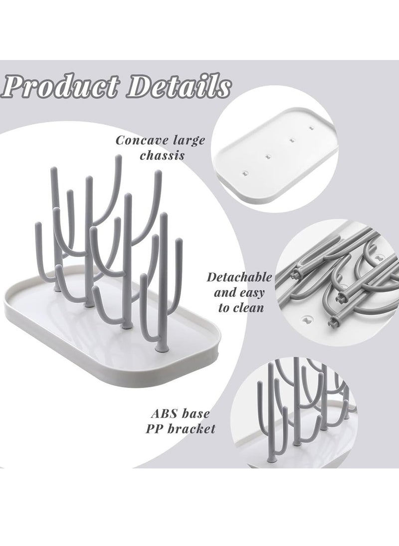 GUDOO Baby Bottle Drying Rack with Base Creative Tree Branch Baby Bottle Dryer Holder for Bottles Cups Teats Pump Parts and Accessories  - Image 3
