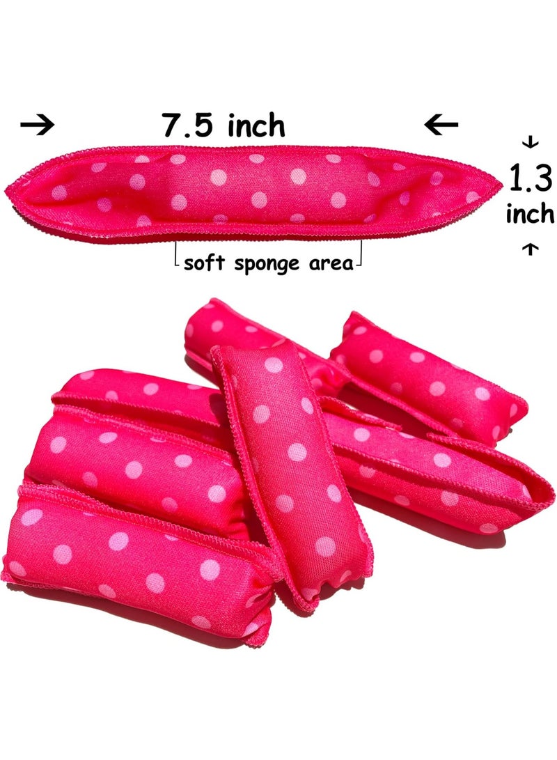 (20 pcs, pink) Soft Curlers for Overnight Heatless Curls, No Heat Foam Rollers for Long Satin Sponge Curlers - Image 2
