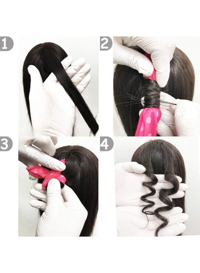 (20 pcs, pink) Soft Curlers for Overnight Heatless Curls, No Heat Foam Rollers for Long Satin Sponge Curlers - Image 3