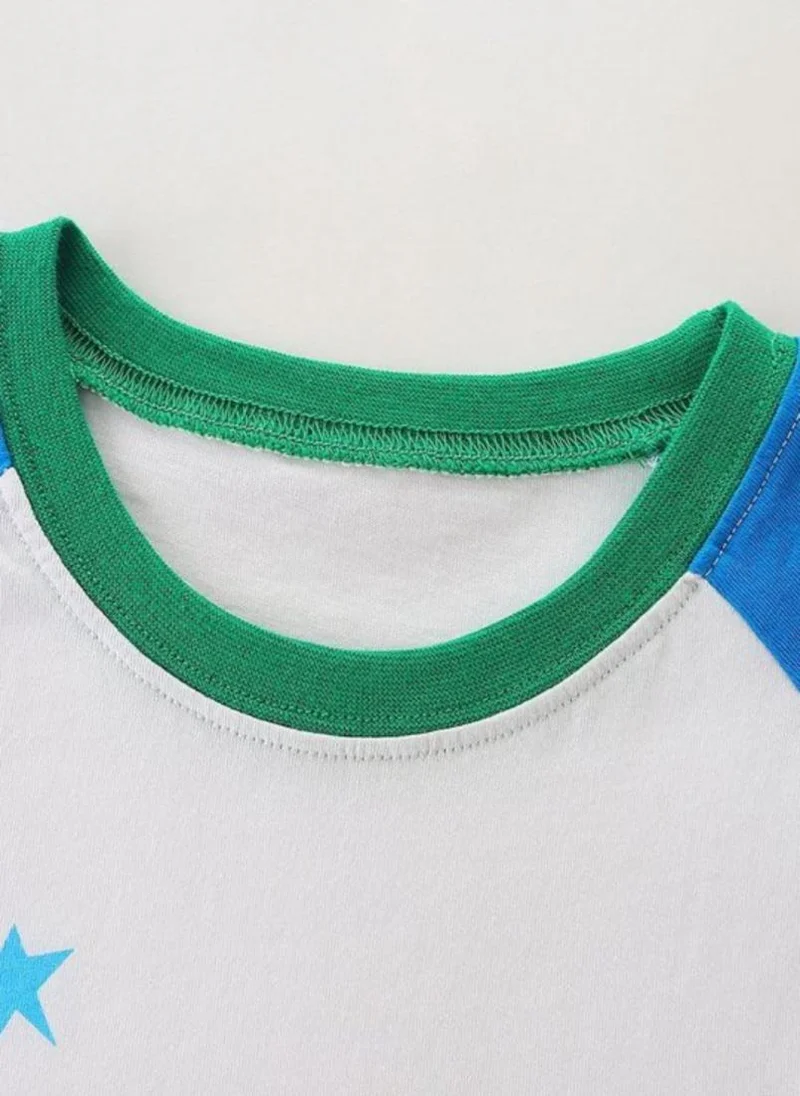 يونيكي White Printed Solid Round Neck Cotton T-shirt