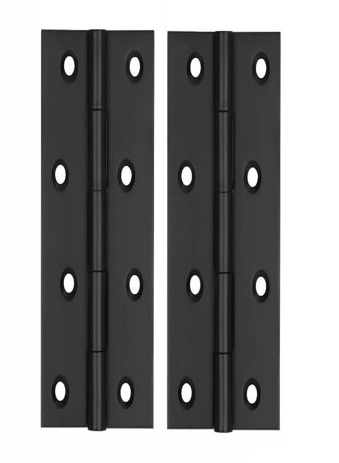 Si Premium Door Butt Hinges 5 Inch x 12 Gauge 2.5mm Thickness Z Black Finish | Heavy Duty Stainless Steel Hinges for Main Door Window Bedroom Kitchen Bathroom Home Office Hotel Use (Pack of 2) - Image 1