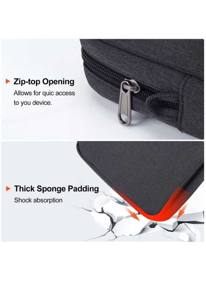 غلاف تابليت بحجم 12.9-13.3 بوصة متوافق مع آيباد إير 13 بوصة (M3/M2) 2025/2024، آيباد برو 13 بوصة 2024، S10+ 12.4 بوصة 2024/آيباد برو 12.9 M2 2022/2021/2020، سرفيس لابتوب جو 12.4 بوصة، جالاكسي تاب S7+/S8+/S9+/S9FE+ 12.4 بوصة 2022/2023 – حقيبة حمل باليد مع حزام كتف - Image 5