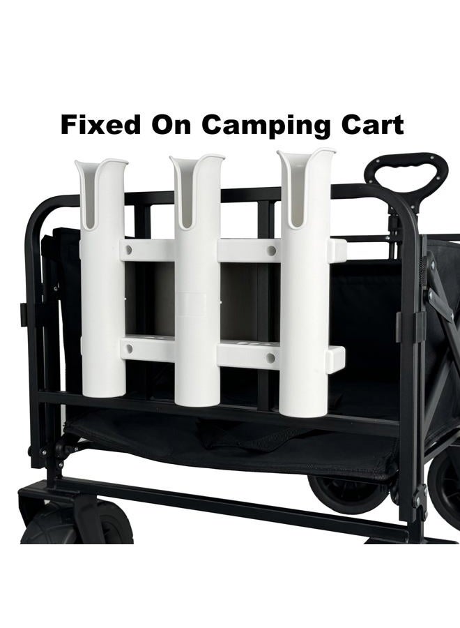 HiUmi Wall Mounted Fishing Rod Holders Tubes Links Fishing Rod Holder Rack Rests white - Image 2
