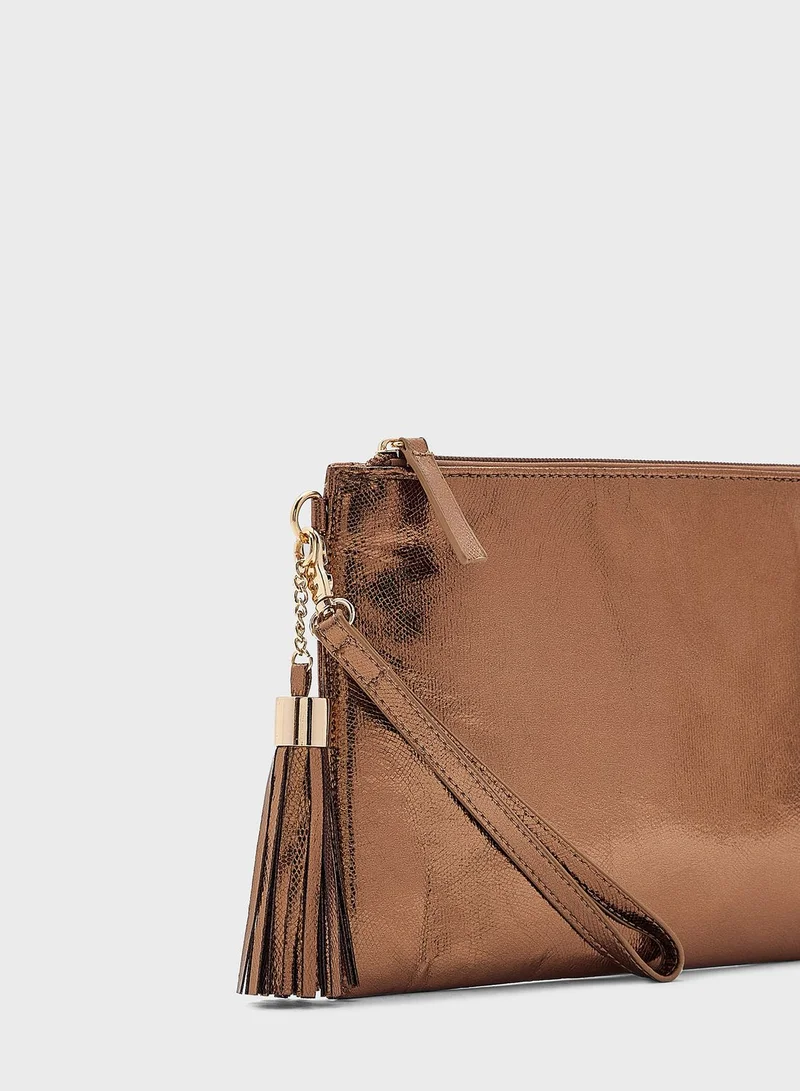 MENBUR Textured Pouch Crossbody Bag