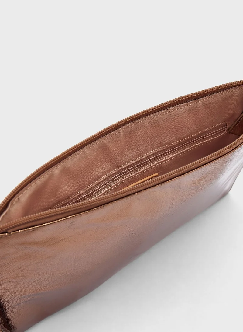 MENBUR Textured Pouch Crossbody Bag