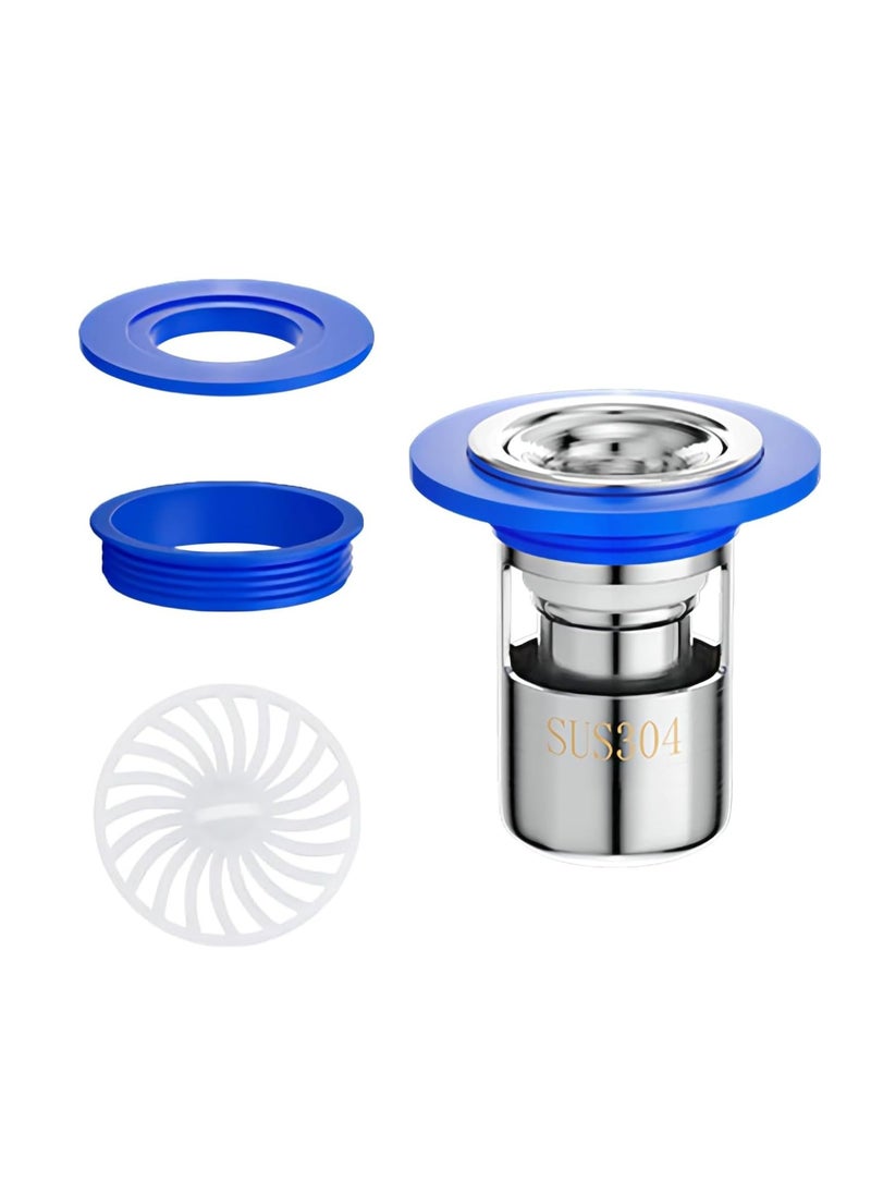 Oasisgalore 304 SS Odor-Proof Floor Drain Core with Anti-Odor Cover & Backflow Preventer, 32mm, for Kitchen/Bath.  - Image 1