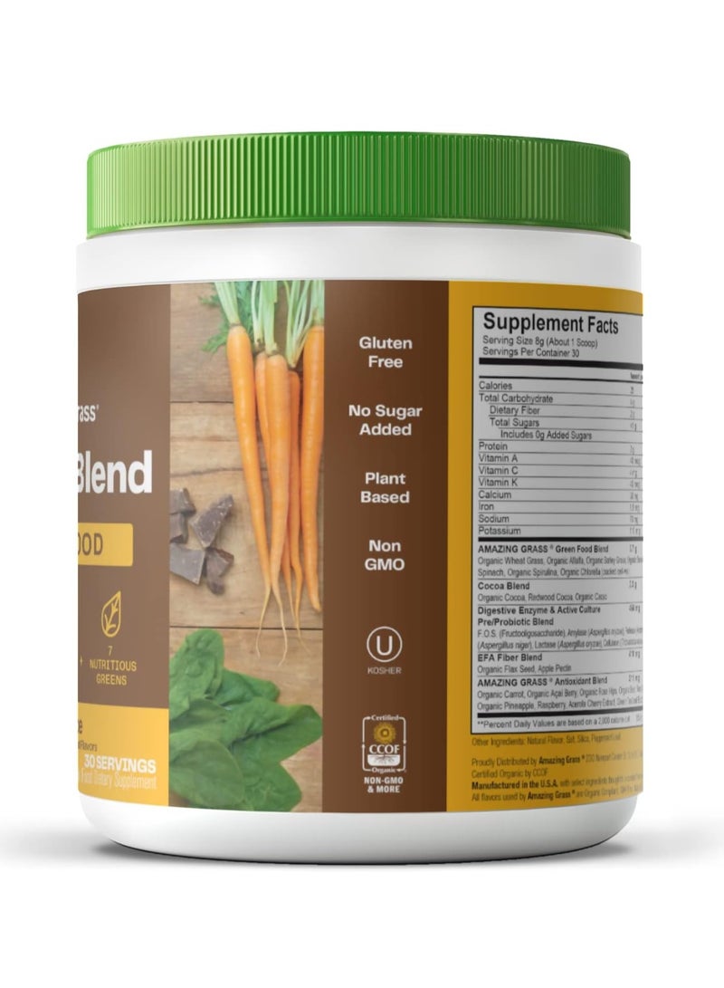 Amazing Grass Greens Blend Superfood Powder, Chocolate, 240 g - Image 2