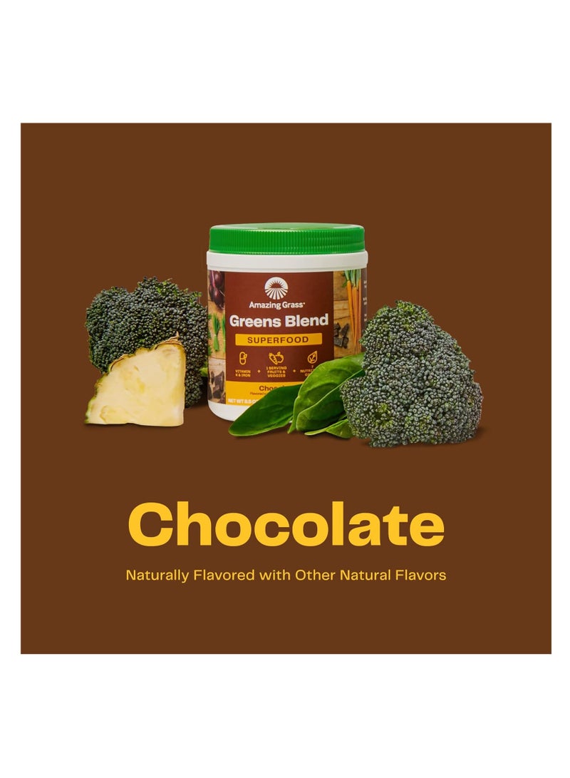 Amazing Grass Greens Blend Superfood Powder, Chocolate, 240 g - Image 4