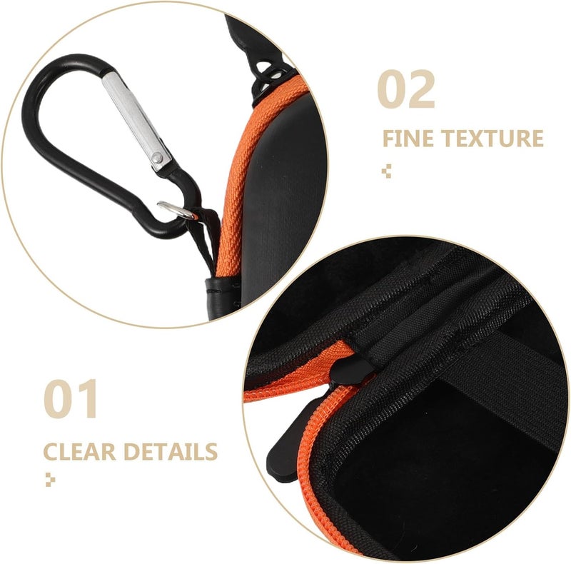 Portable External Hard Drive Case Eva Hard Shell and Orange Zipper, Compact SSD Storage Bag Cable Organizer for Travel and Data Protection - Image 3