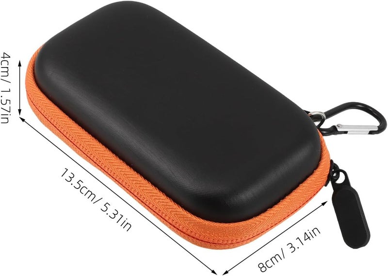 Portable External Hard Drive Case Eva Hard Shell and Orange Zipper, Compact SSD Storage Bag Cable Organizer for Travel and Data Protection - Image 2