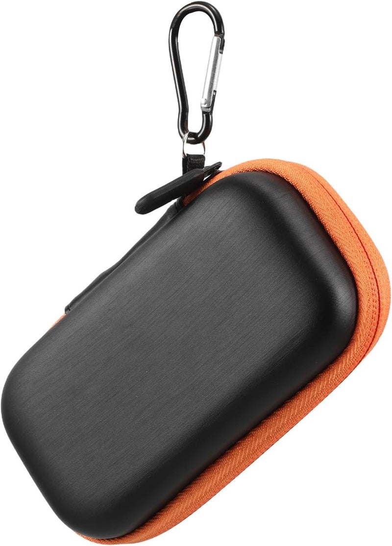 Portable External Hard Drive Case Eva Hard Shell and Orange Zipper, Compact SSD Storage Bag Cable Organizer for Travel and Data Protection - Image 1