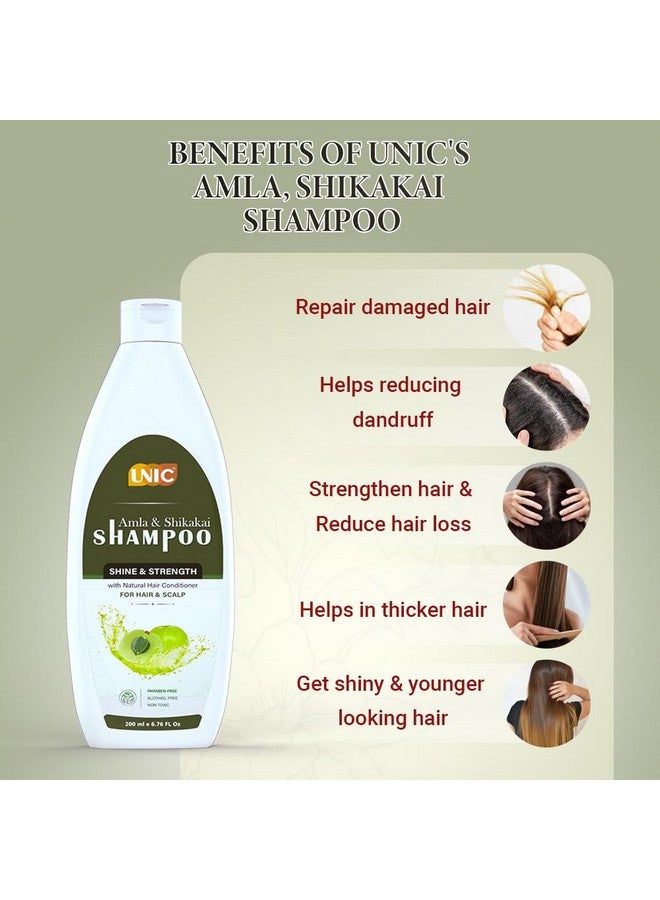Unic Amla & Shikakai Shampoo/Cleanser For Controlling Dandruff & Hair Fall | Shampoo For Reducing Scalp Irritation | Suitable For All Hair Types | Anti Dandruff Shampoo For Men & Women | 200 Ml - Image 3
