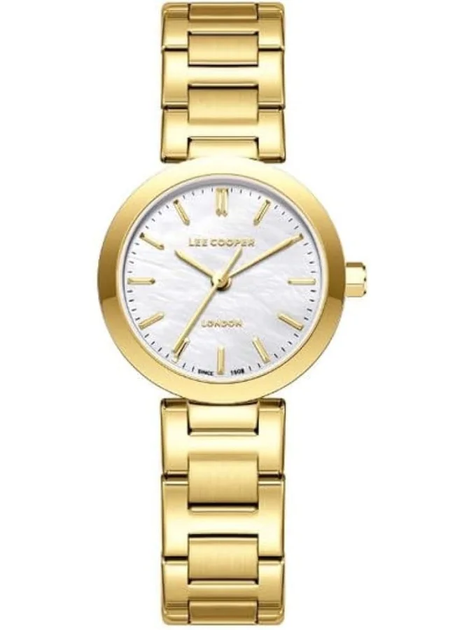 Lee Cooper Lee Cooper Women's VJ21C1 Movement Watch, Analog Display and Metal Strap - LC08032.120, White