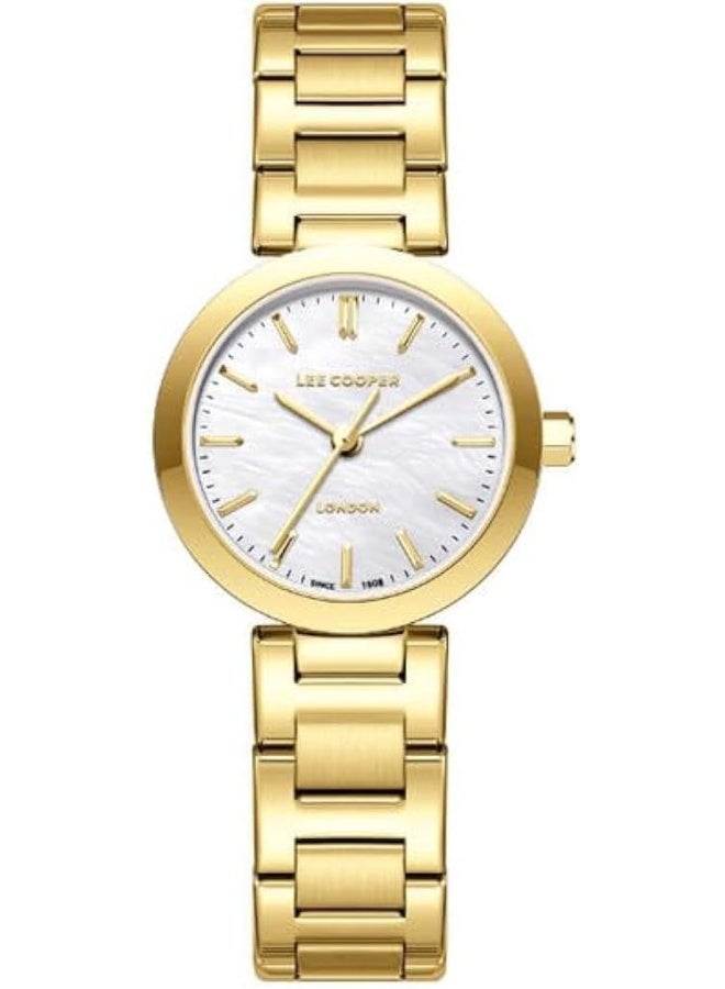 Lee Cooper Lee Cooper Women's VJ21C1 Movement Watch, Analog Display and Metal Strap - LC08032.120, White - Image 1