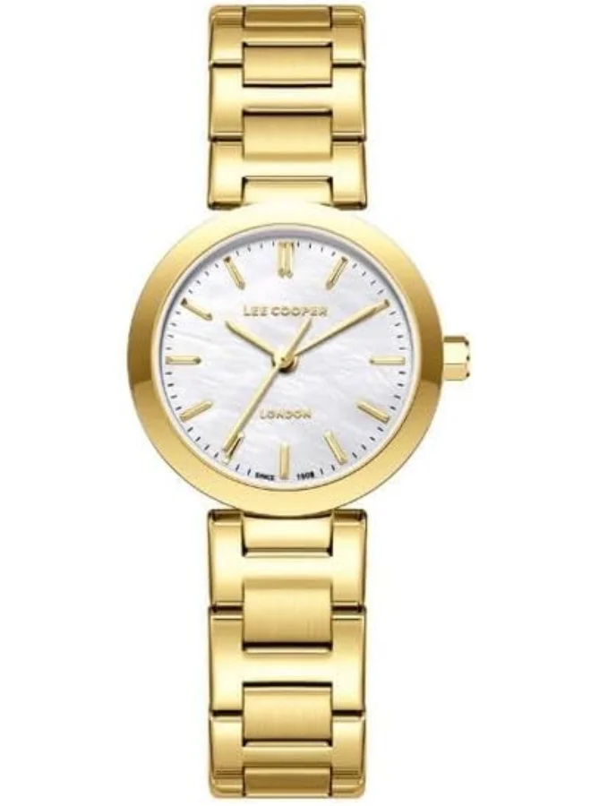 Lee Cooper Lee Cooper Women's VJ21C1 Movement Watch, Analog Display and Metal Strap - LC08032.120, White