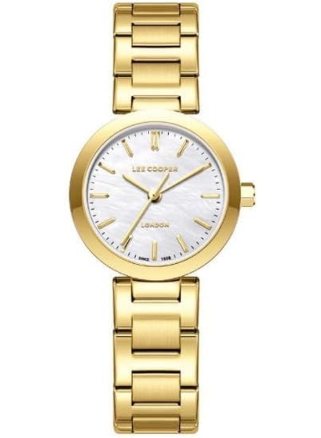 Lee Cooper Lee Cooper Women's VJ21C1 Movement Watch, Analog Display and Metal Strap - LC08032.120, White - Image 2