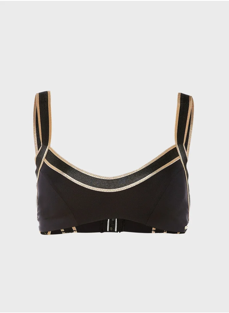 Sugarfree Contrast Trim Bikini Top