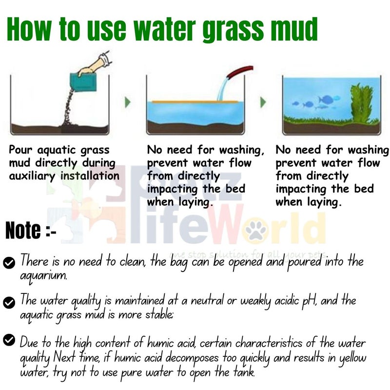 VAYINATO ® 2 في 1 1 كجم تربة أكوا وسجادة نباتية مزروعة حوض سمك تربة سوداء فضفاضة أكوا سول من بيزلايف وورلد - Image 5