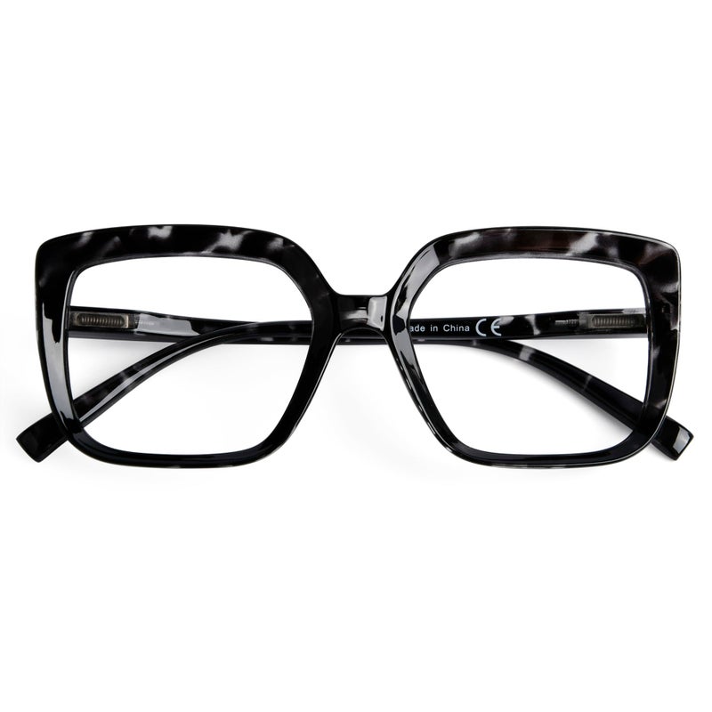 Eyekepper Reading Glasses for Women Large Frame Readers Eyeglasses Oversize - Black/Tortoise +4.00 - Image 1