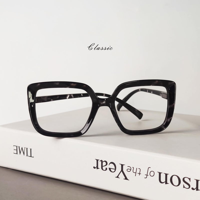 Eyekepper Reading Glasses for Women Large Frame Readers Eyeglasses Oversize - Black/Tortoise +4.00 - Image 2