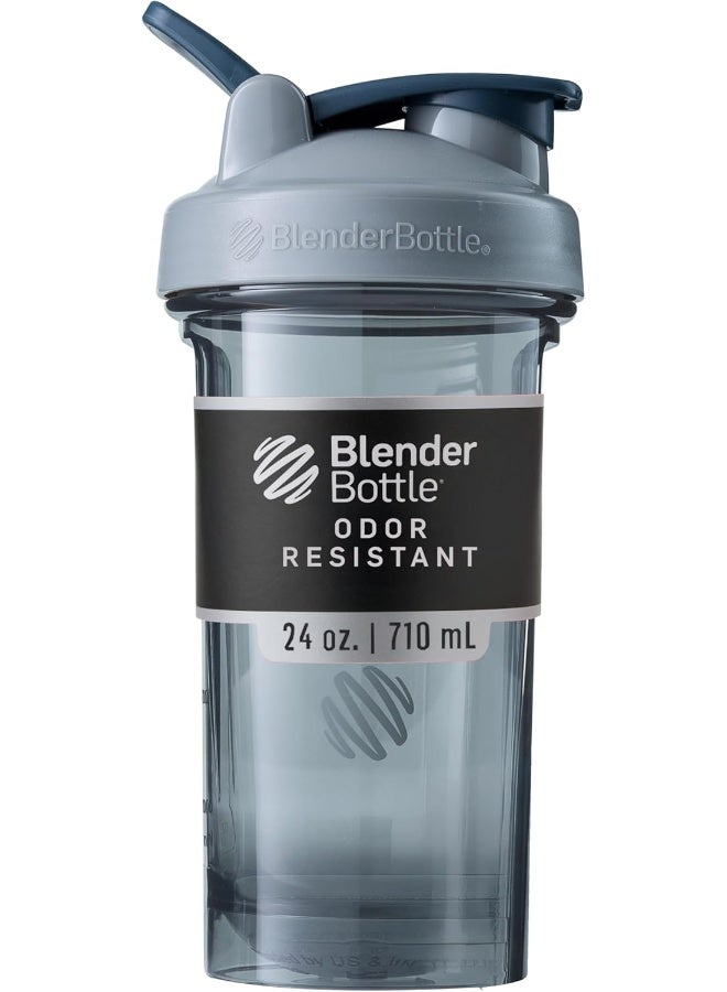 Blender Bottle Blenderbottle Shaker Bottle Pro Series Perfect For Protein Shakes And Pre Workout, 24-Ounce, Full-Color Grey - Image 1