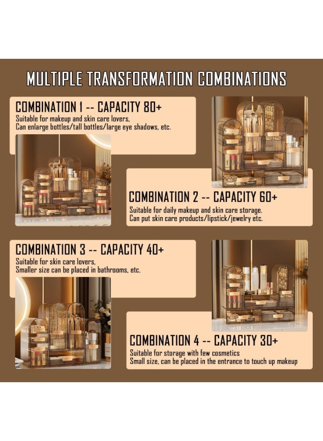 Makeup storage box, transparent acrylic cosmetics and jewelry display cabinet, can be freely combined, suitable for decoration on dressing tables, bathrooms, and entrances(Lipstick) - Image 5
