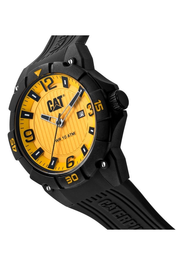 Caterpillar Men's Drift Wristwatch, Black, Yellow, (LW.161.21.731) - Image 2