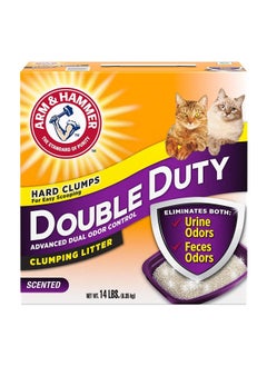 Arm & Hammer Double Duty Advance Dual Odor Control Cat Clumping Litter - Scented 6.35 kg  - Image 1