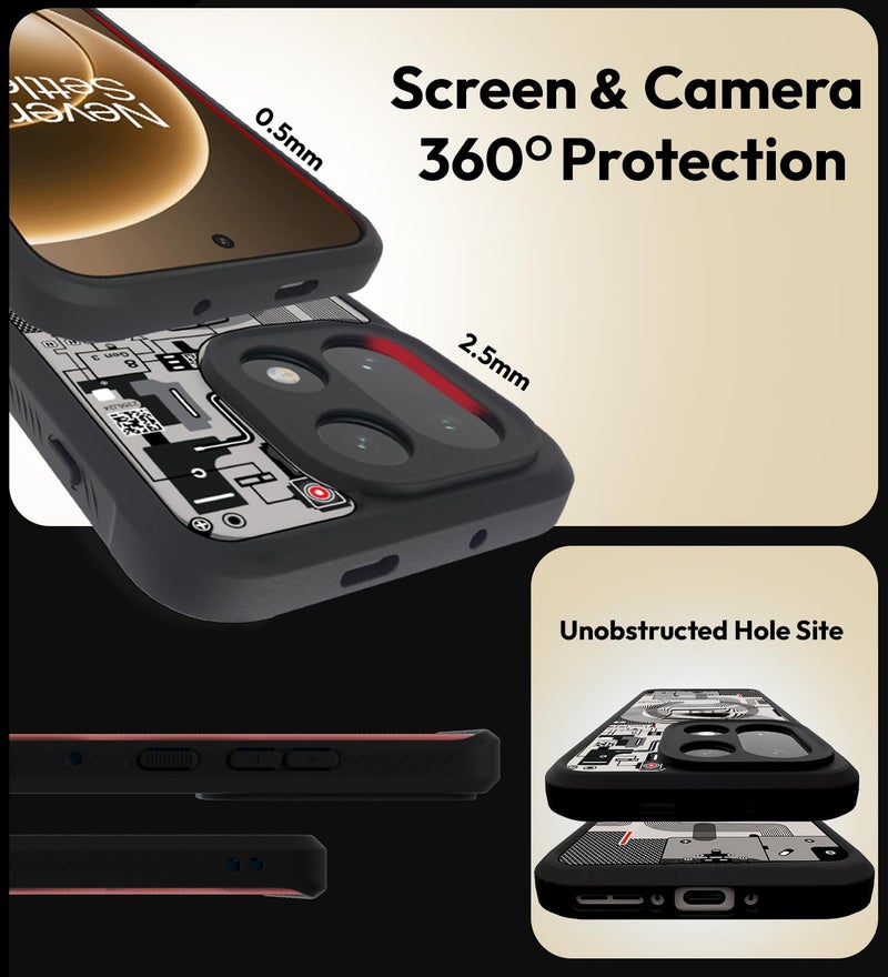 KAPAVER Mag-X Sandstone Back Cover Case Compatible with MagSafe, Magnetic Case for OnePlus 15 (Mag-X Cyber-i Black) - Image 3
