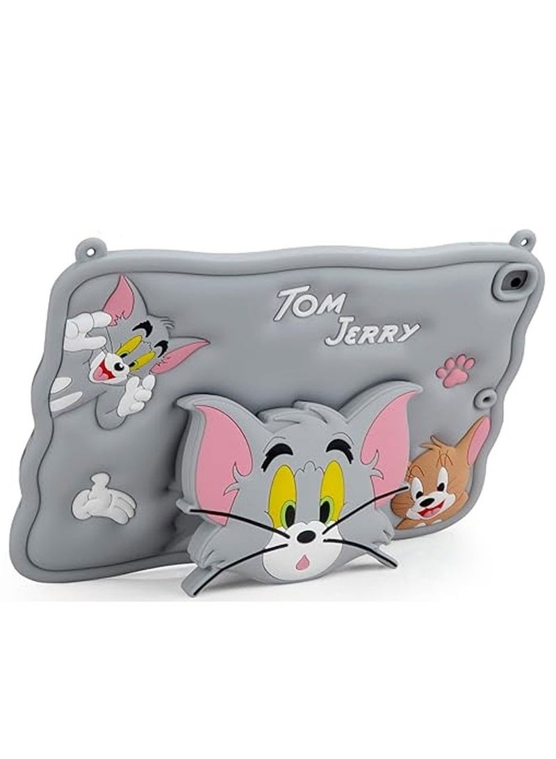 Kid Silica Shockproof Case Cover Tom Jerry Kids Shockproof Case, Silicon Case for iPad Air 2/Air 1/ for iPad 5th/6th Generation/for iPad Pro 9.7 inch Case Cartoon Cute 3D Soft for Boys Girls Teens Cool 3D Silicone Cartoon Case - Image 1