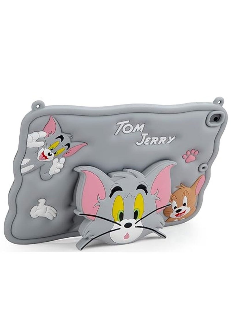 Kid Silica Shockproof Case Cover Tom Jerry Kids Shockproof Case, Silicon Case for iPad Air 2/Air 1/ for iPad 5th/6th Generation/for iPad Pro 9.7 inch Case Cartoon Cute 3D Soft for Boys Girls Teens Cool 3D Silicone Cartoon Case - Image 4