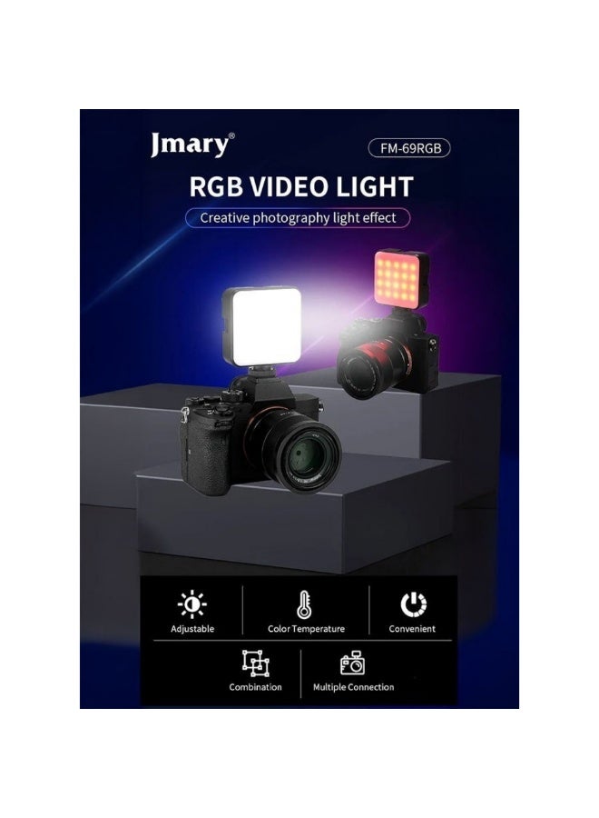 Jmary FM-69RGB Portable Mini RGB Video Fill Light Camera Light - Image 3
