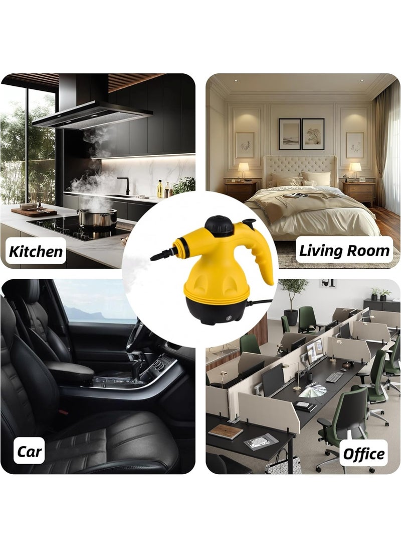 SHOPI Portable Handheld Steam Cleaner 1000w Multifunctional High Temperature With 9 Pieces Accessories Suitable For Kitchen Sofa Bathroom Window - Image 4