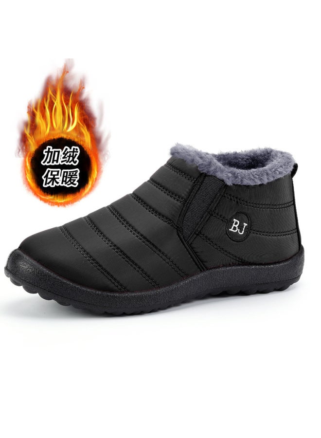 Large Size Cotton Shoes Winter Popular Slip-on Fleece-lined Thickeneded Snow Boots Waterproof Export Fashion Cotton Boots