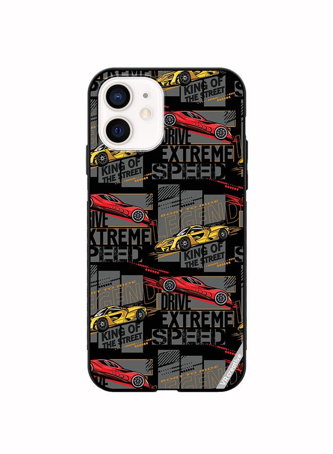 VR CREATIVE Protective Case Cover For Apple iPhone 11 Abstract Seamless Pattern With Sport Cars Design Multicolour - Image 1