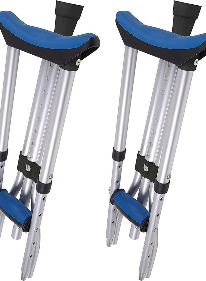 careX Folding Aluminum Under Arm Crutches - Lightweight Crutches for Adults 4'11" to 6'1", Adult Crutches, 2 Crutches Included, Universal Crutches for Walking - Image 1
