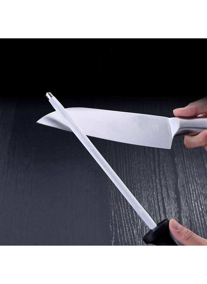 Kankuwar Kankuwar Professional Knife Sharpening SteelKnives Sharpener Kitchen Tool Knife Sharpener Rod Carbon Steel Knife Sharpener with Hanging Holes  - Image 2