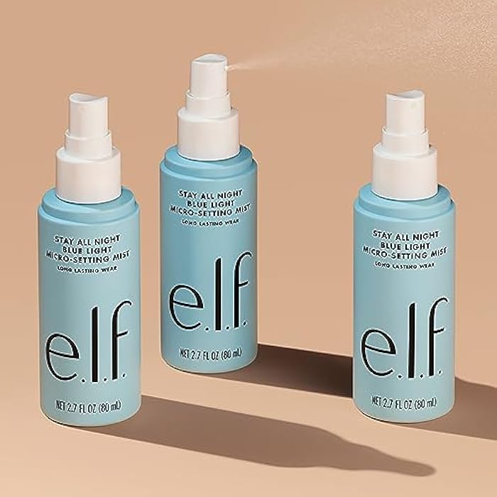 elf e.l.f. Stay All Night Blue Light Micro-Setting Mist, Setting Spray & Skin Refresher For A Matte Finish, Reduces Blue Light Transmission, 2.7 Fl Oz - Image 5