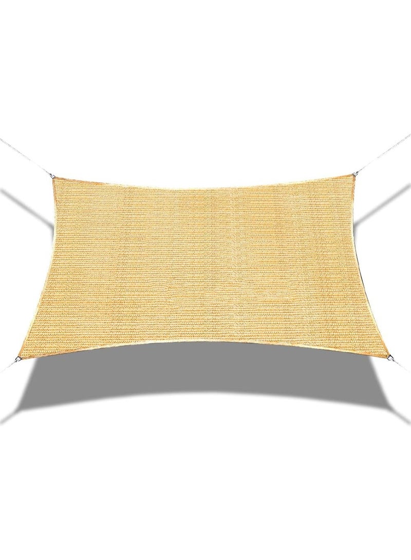 Outdoor Sun Shade Sail – 400x300 cm, Beige Polyester UV Protection for Garden & Patio - Image 1
