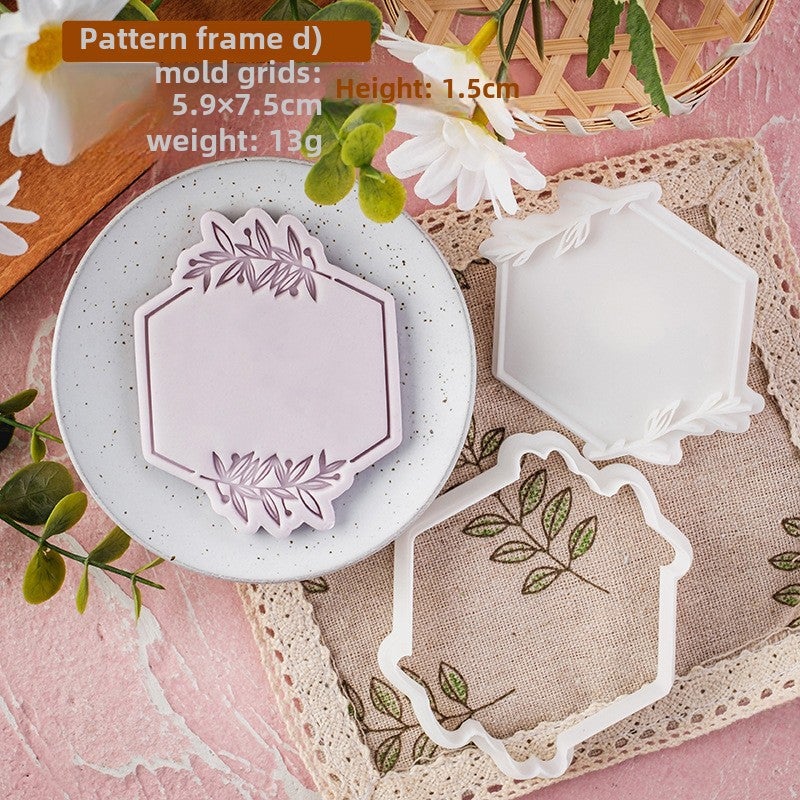 Korean Style Fondant Cookie Mold for Wedding PC0665-Pattern Frame D