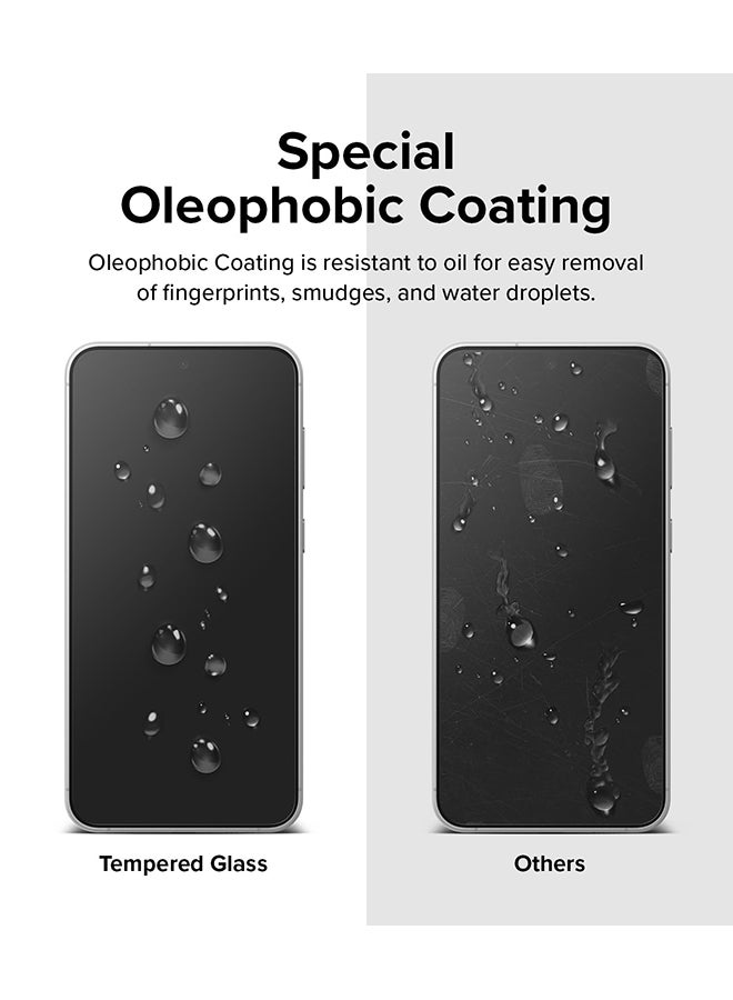 Ringke Full Cover Tempered Glass Screen Protector Compatible With Samsung S23FE, Premium 9H Hardness Protective Film With Installation Kit- 2 Pack Clear - Image 5