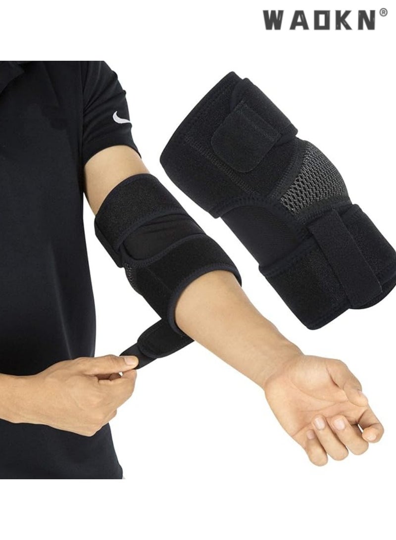 WAOKN Elbow Brace Tennis Compression Sleeve Wrap for Golfers, Bursitis, Left or Right Arm Tendonitis Support Strap for Golf, Men and Women Epicondylitis and Sports Recovery Pain Relief - Image 1