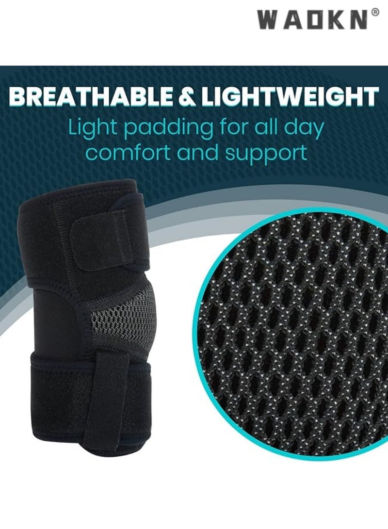 WAOKN Elbow Brace Tennis Compression Sleeve Wrap for Golfers, Bursitis, Left or Right Arm Tendonitis Support Strap for Golf, Men and Women Epicondylitis and Sports Recovery Pain Relief - Image 3