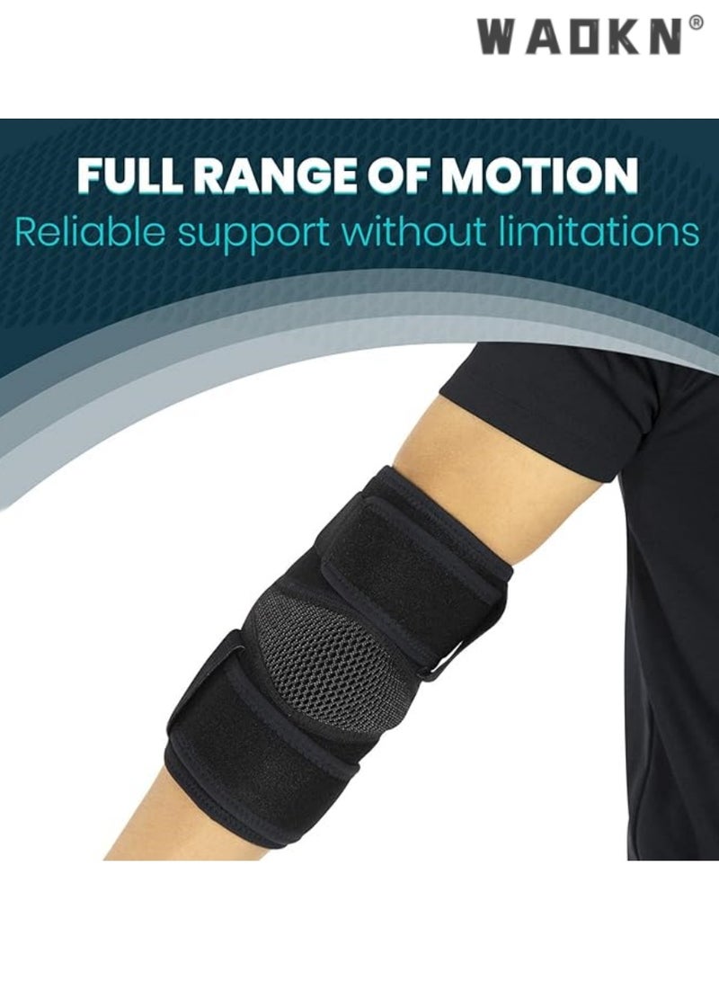 WAOKN Elbow Brace Tennis Compression Sleeve Wrap for Golfers, Bursitis, Left or Right Arm Tendonitis Support Strap for Golf, Men and Women Epicondylitis and Sports Recovery Pain Relief - Image 4