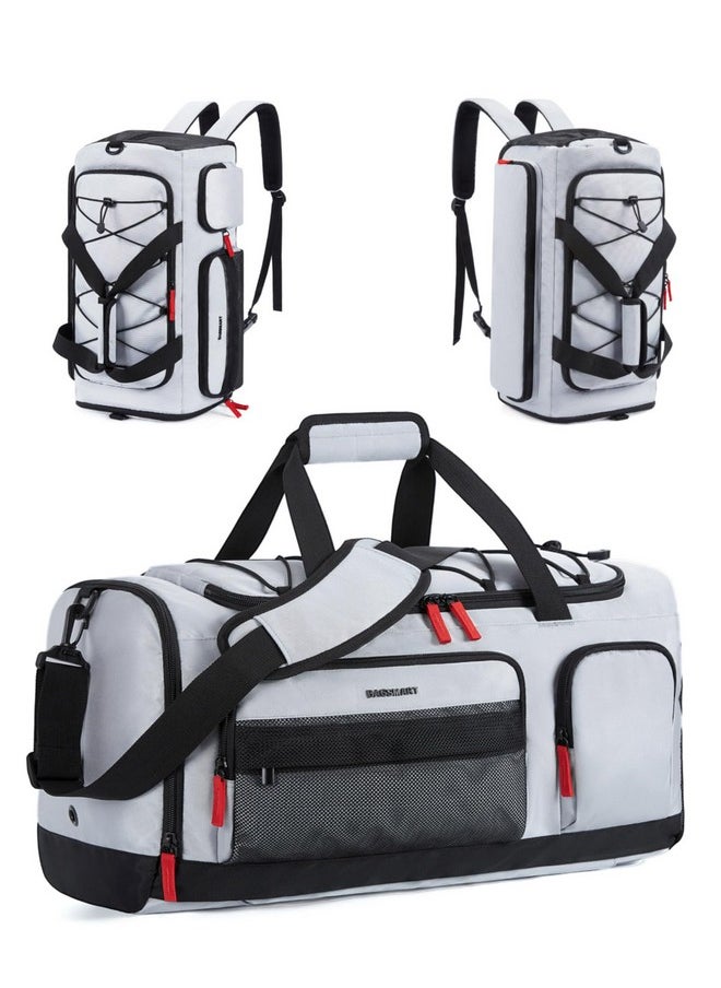BAGSMART BAGSMART Gym Bag for Women & Men, 35L Sports Travel Duffel Bag with Shoe Compartment，Anti-Theft Carry On Weekender Bag for Airplane, Water Resistant Workout Overnight Backpack for Travel Gym,Grey  - Image 1