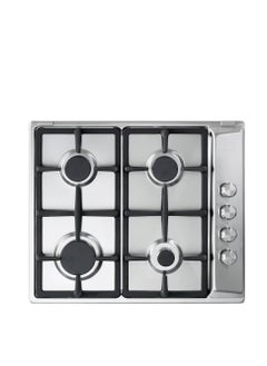 ELBA GAS HOB 4 BURNERS CAST IRON 60 CM STAINLESS - natural gas- ENS65-444XD