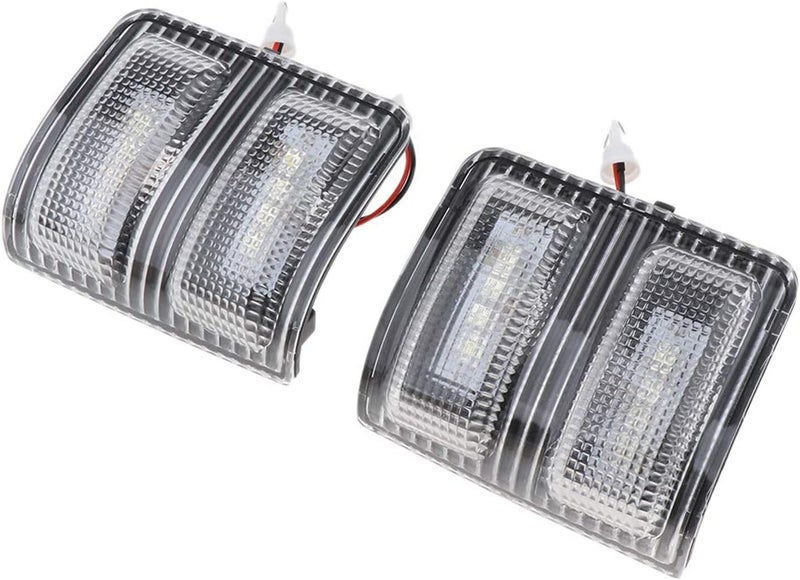 csslyzl Clear Lens White LED Side Mirror Marker Lights for 2008-2016 Ford F250 F350 F450 Super Duty - Image 2
