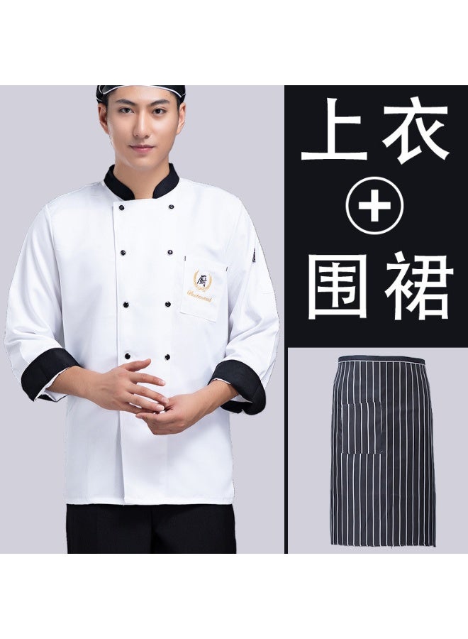 NIBEMINENT Hotel chef jacket men chef uniform restaurant chef chef chef t-shirt work uniform - Image 1